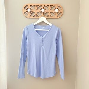 Duluth Trading Co. Ribbed Long Sleeve Top Blue Sz XS